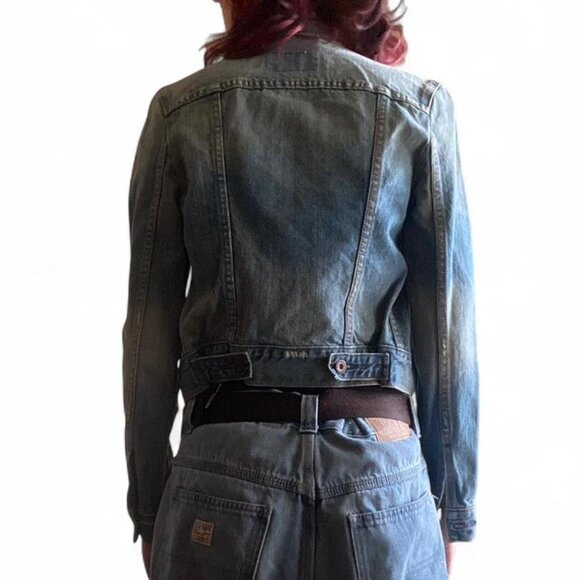 Vintage Levi's trucker denim fitted jacket size xs - Picture 2 of 4